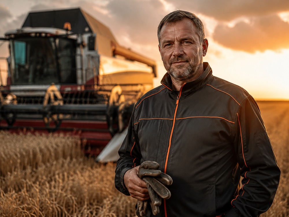 Комбайнер у комбайна CLAAS